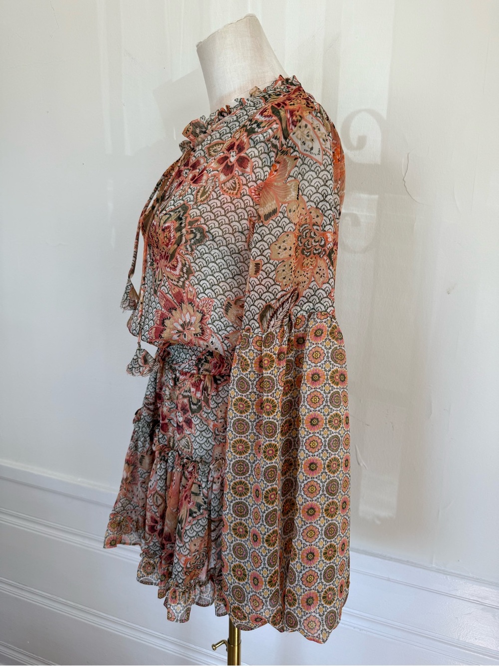 MISA LA Elisabetta Boho Floral Mini Dress XS - Picture 2 of 6